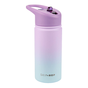 Skip Hop Wander Stainless Steel Water Bottle - Ombre Purple