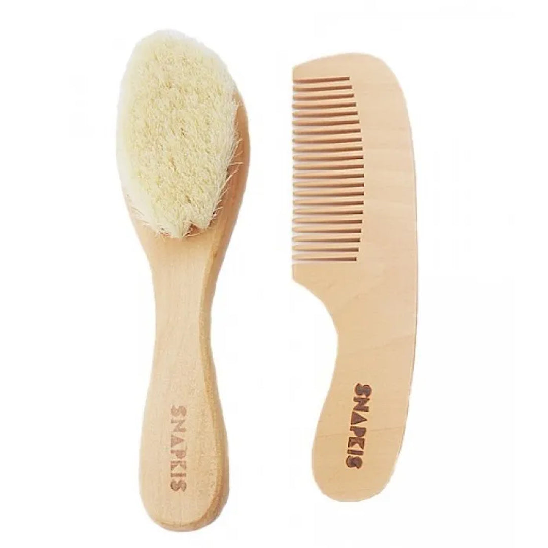 Snapkis Baby Wooden Brush & Comb Set