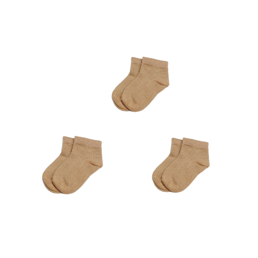Twinkle Planet Organic Baby Socks (3 Pairs Bundle) - Dark Brown