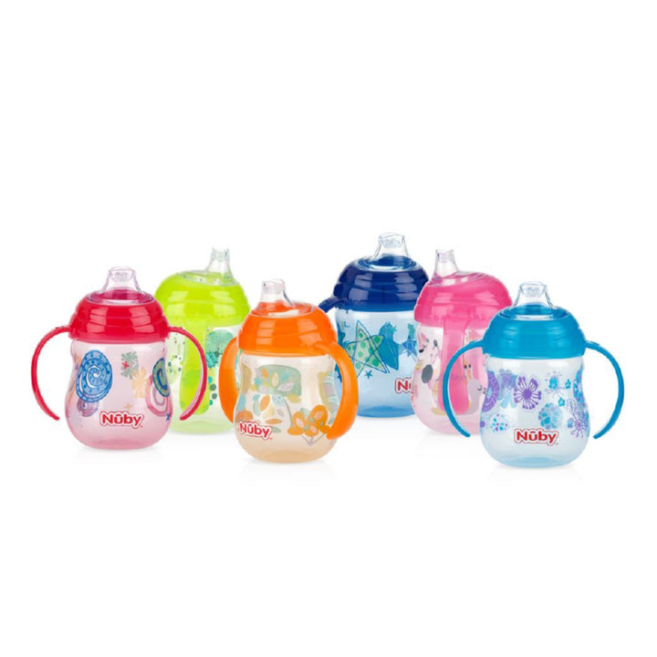 Nuby Designer Pinpoint 2 Handle Clik-It Trainer Cup With Pp Cover Spout Cup 270ML/9OZ