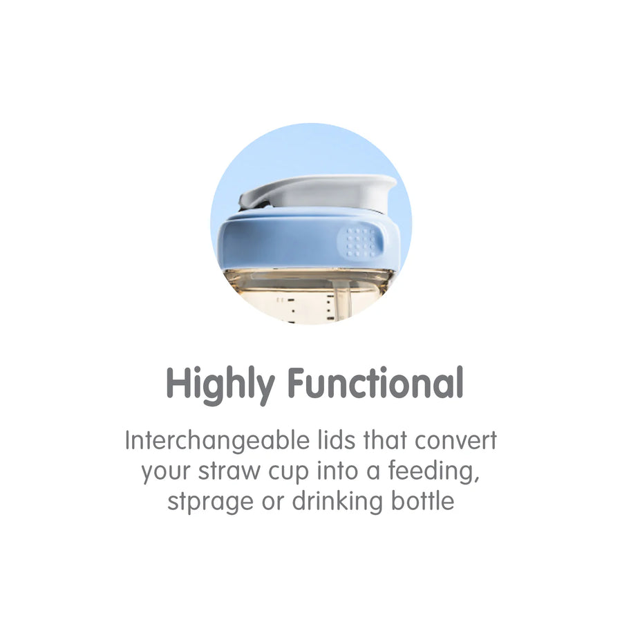 Hegen PCTO™ 240ml/8oz Straw Cup PPSU Auburn (Slow Flow)