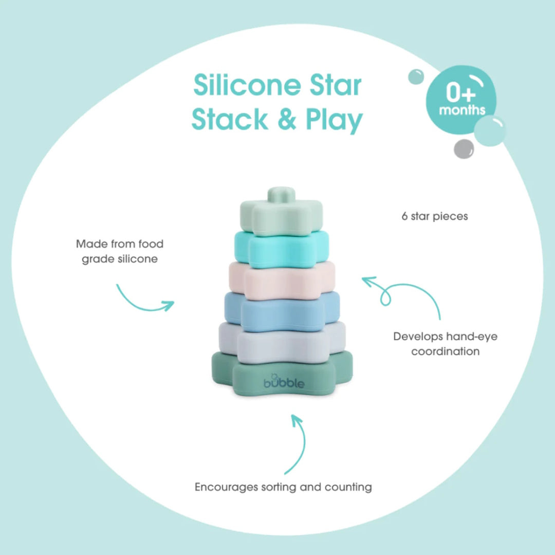 Bubble Silicone Star Stack & Play (BU5010)