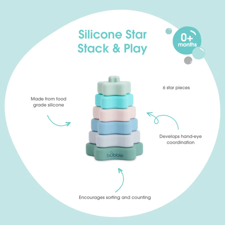 Bubble Silicone Star Stack & Play (BU5010)