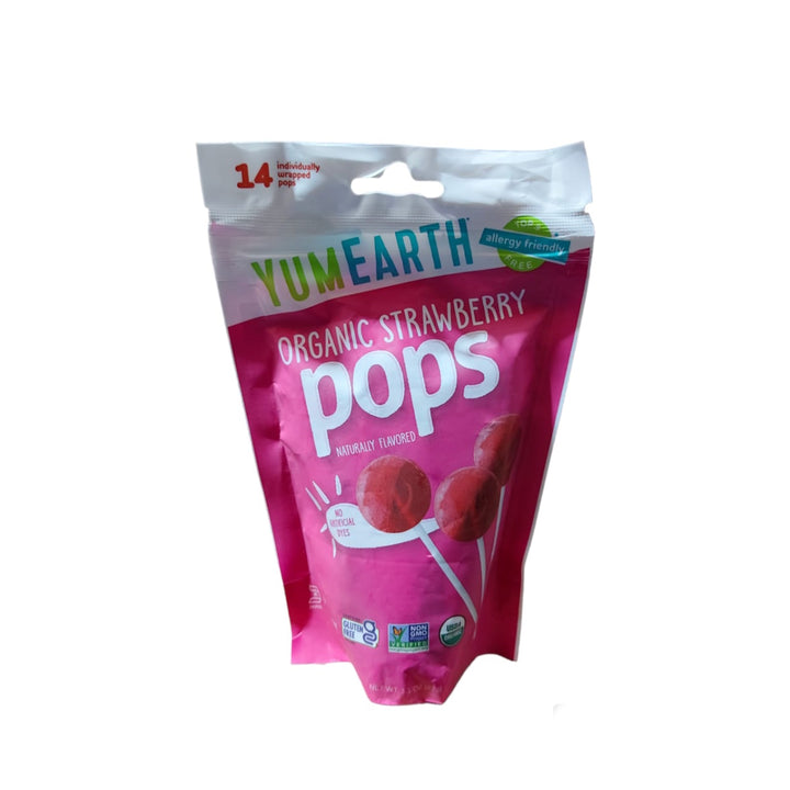 YumEarth Organic Lollipops Strawberry Smash, 14 Pops, 3.1 oz (87 g)