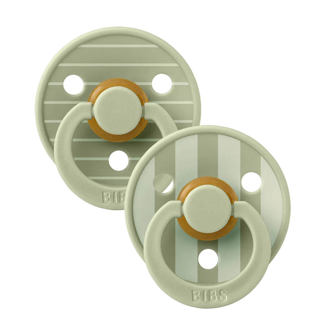 BIBS 2 Pack Pin Studio Collection Colour Latex Pacifier