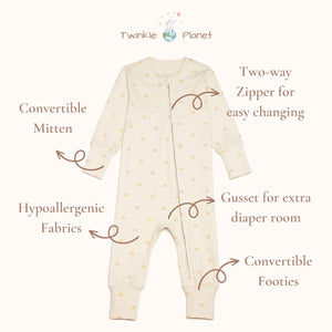 Twinkle Planet Organic One Piece Pjyamas (6-12m)