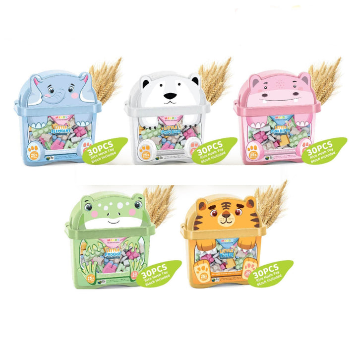 Sunta Mijoy 30Pcs Mijoy Block Animal Bucket Series