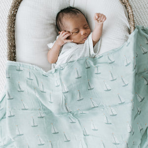 KAYS + KINS Bamboo Swaddle - Sail Away