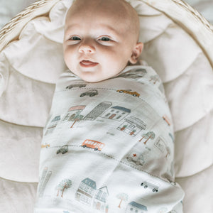 KAYS + KINS Bamboo Swaddle - City Stroll