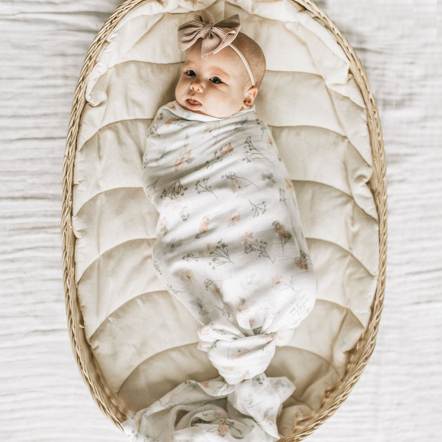 KAYS + KINS Bamboo Swaddle - Whispering Blossom