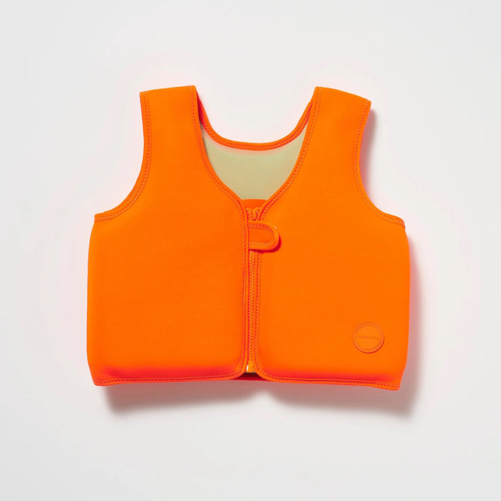 Sunnylife Swim Vest 3-6 Sonny the Sea Creature Neon Orange
