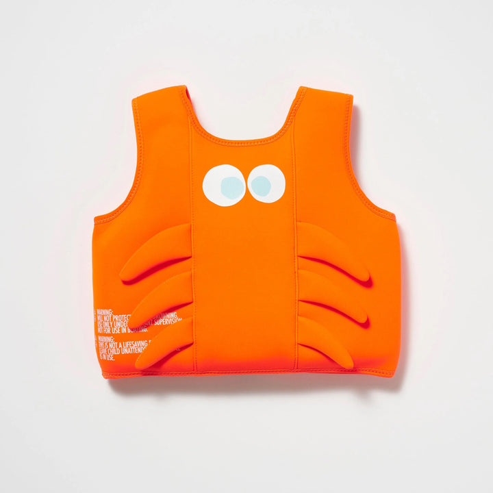 Sunnylife Swim Vest 3-6 Sonny the Sea Creature Neon Orange