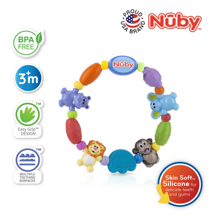 Nuby Safari Loop Teether with Necklace