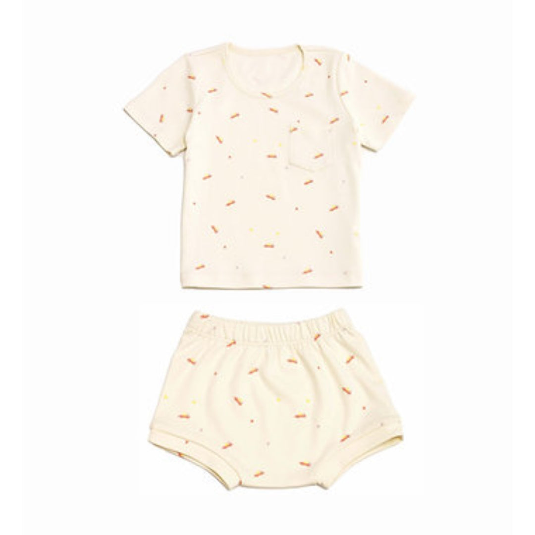 Twinkle Planet Organic Short Sleeves Casual Two-piece Set (6-12m)