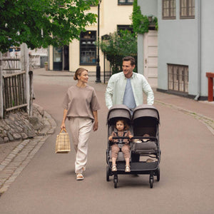 Nuna TRVL Dubl - Caviar (Twin Stroller) - lifestyle