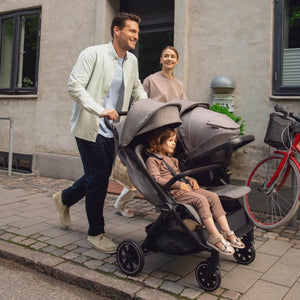 Nuna TRVL Dubl - Caviar (Twin Stroller) - lifestyle