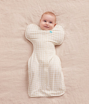 Love To Dream Swaddle Up Stage 1 1.0 TOG Cotton Tan Houndstooth