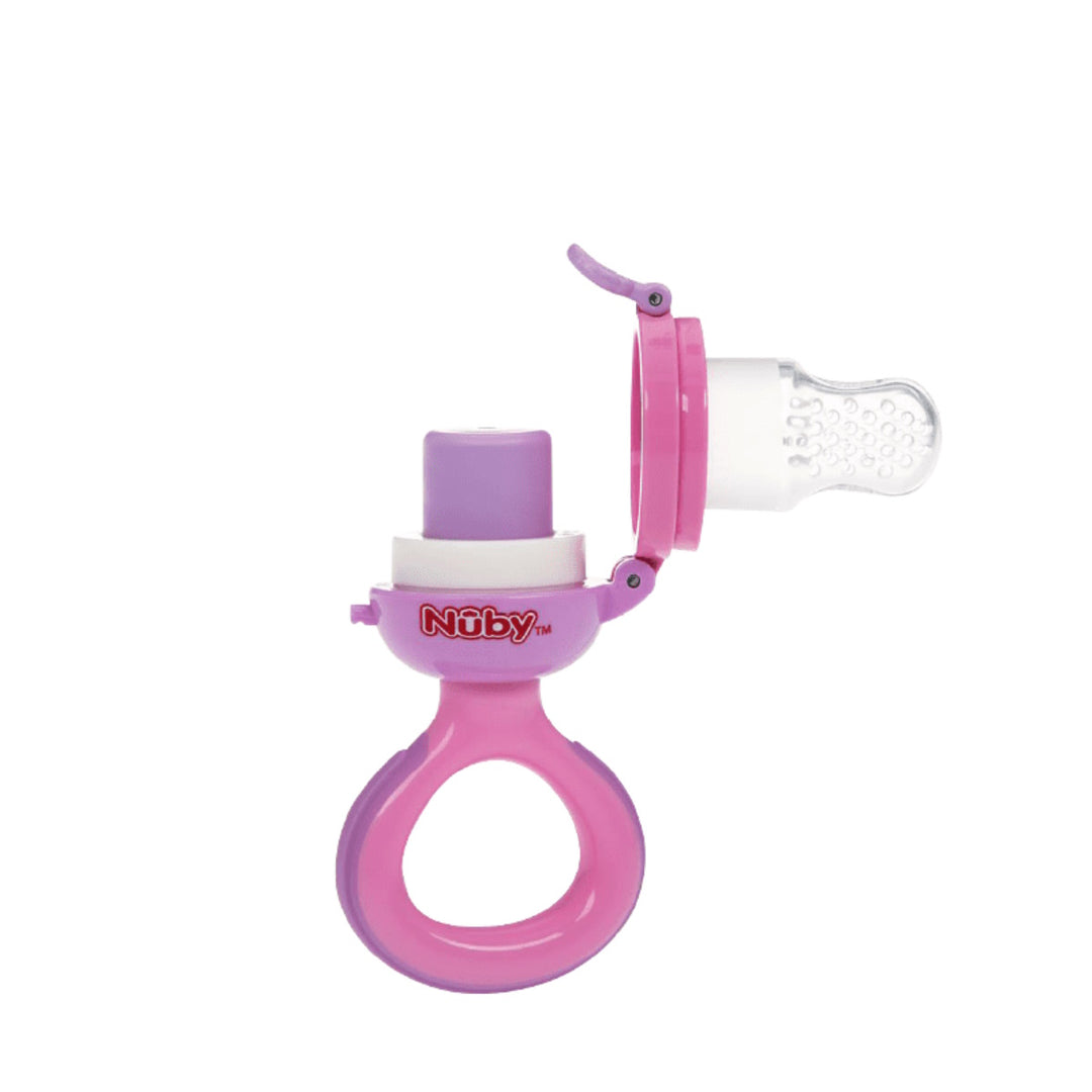 Nuby Twist Squeeze Feeder with Silicone Nipple and Hygienic Cover