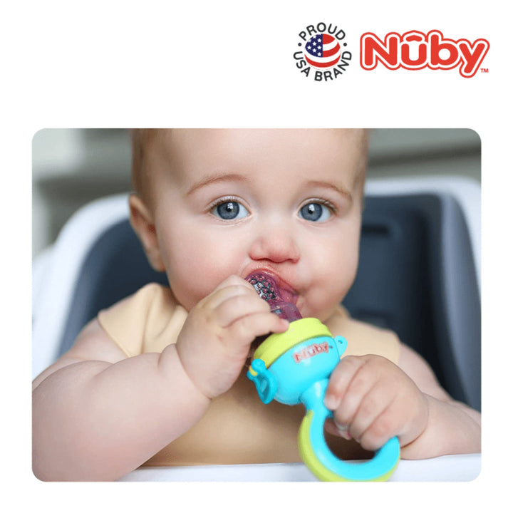 Nuby Twist Squeeze Feeder with Silicone Nipple and Hygienic Cover