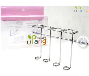 uPang toothbrush holder stainless rack with suction cup