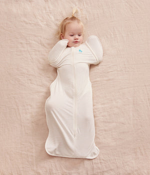 Love To Dream Swaddle Up 2-in-1 Transition Bag 0.2 TOG Cotton Tan Breton Stripe