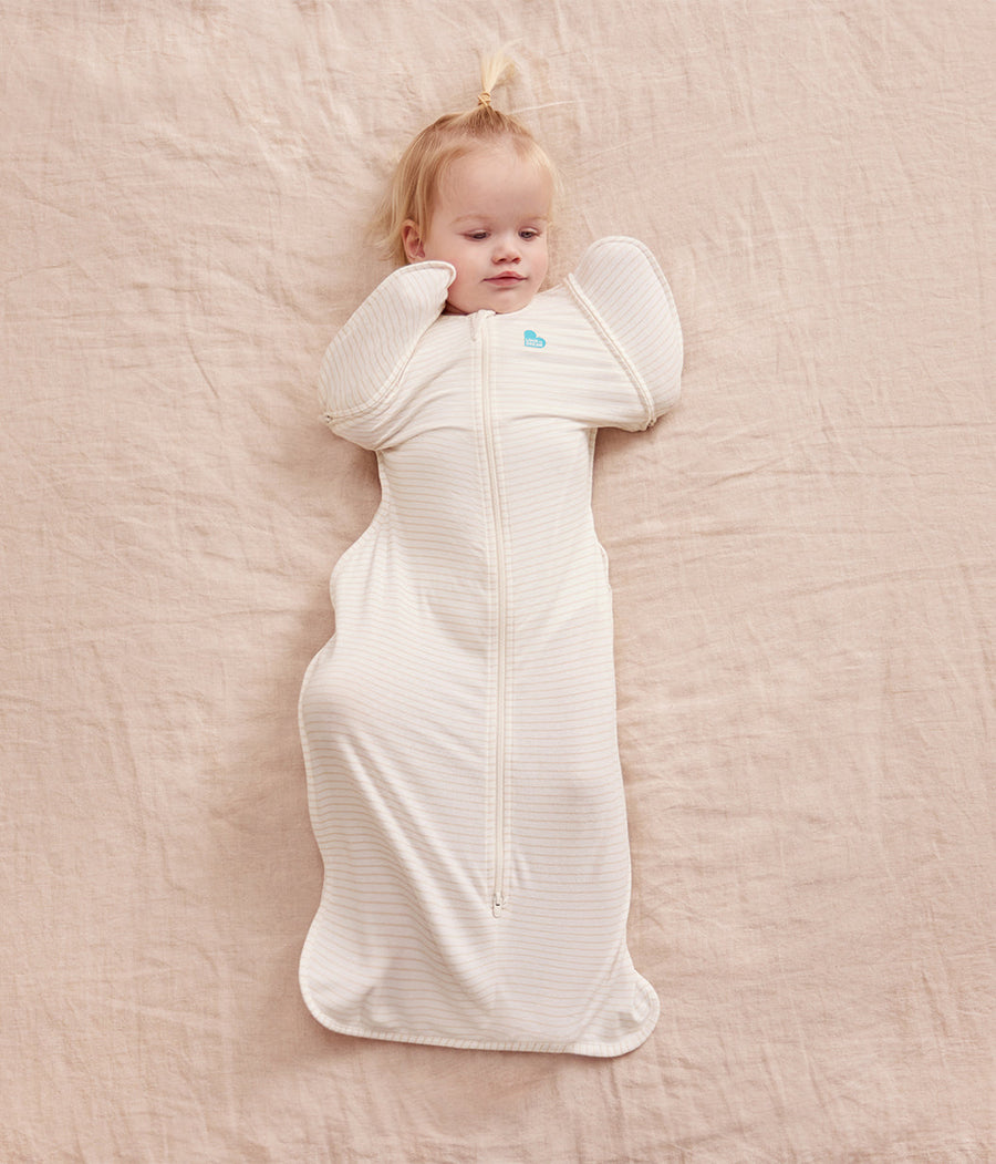 Love To Dream Swaddle Up 2-in-1 Transition Bag 0.2 TOG Cotton Tan Breton Stripe
