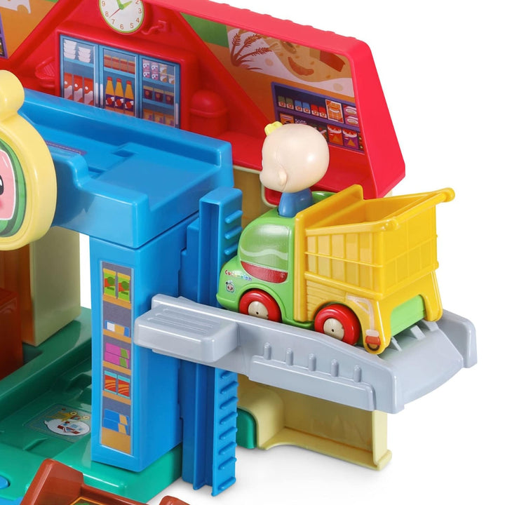 VTech Go-Go Smart Wheel Cocomelon Cart Racers Grocery Store Track Set