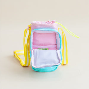 Water Bottle Sling Bag - Blush/Blue