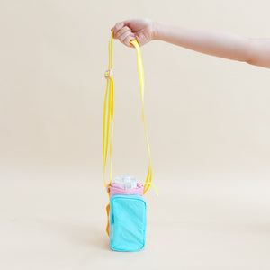 Water Bottle Sling Bag - Blush/Blue
