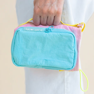 Water Bottle Sling Bag - Blush/Blue