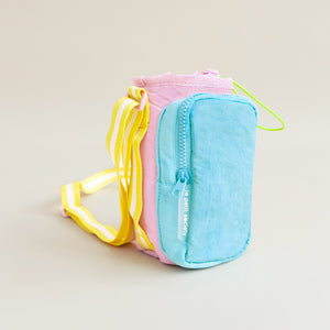 Water Bottle Sling Bag - Blush/Blue