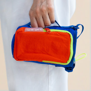 Water Bottle Sling Bag - Cobalt/Orange