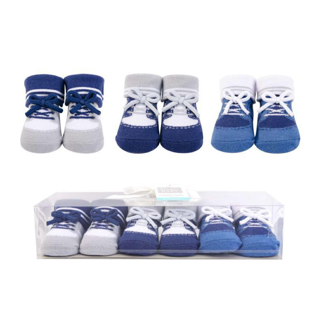 Hudson Baby Socks Gift Set- Blue Laces - Happikiddo.com
