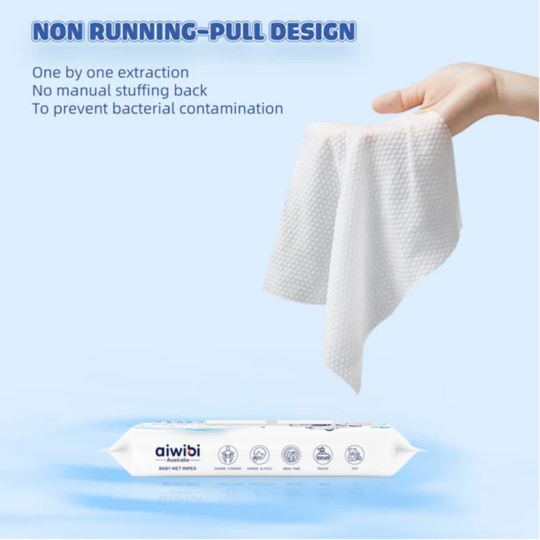 Aiwibi Baby 99.91% Pure Water Wipes (80 wipes x 3 packs)