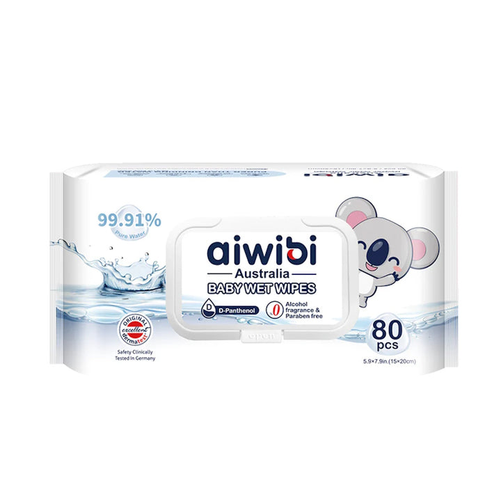 Aiwibi Baby 99.91% Pure Water Wipes (80 wipes x 3 packs)
