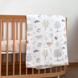 Kays+Kins x GAIAS PureBamboo Baby Duvet in the Woodland Citrus print
