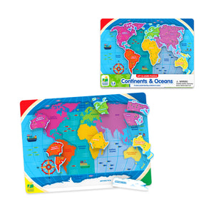 Continents & Oceans Lift & Learn puzzle with box