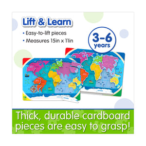 Continents & Oceans 22-piece world map tray puzzle