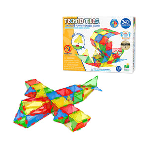 Techno Tiles aeroplane build with the box