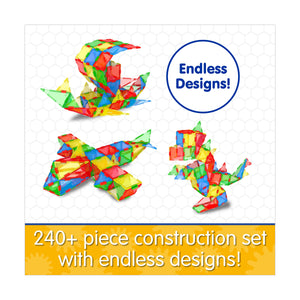 Techno Tiles 240+ piece construction set, example builds