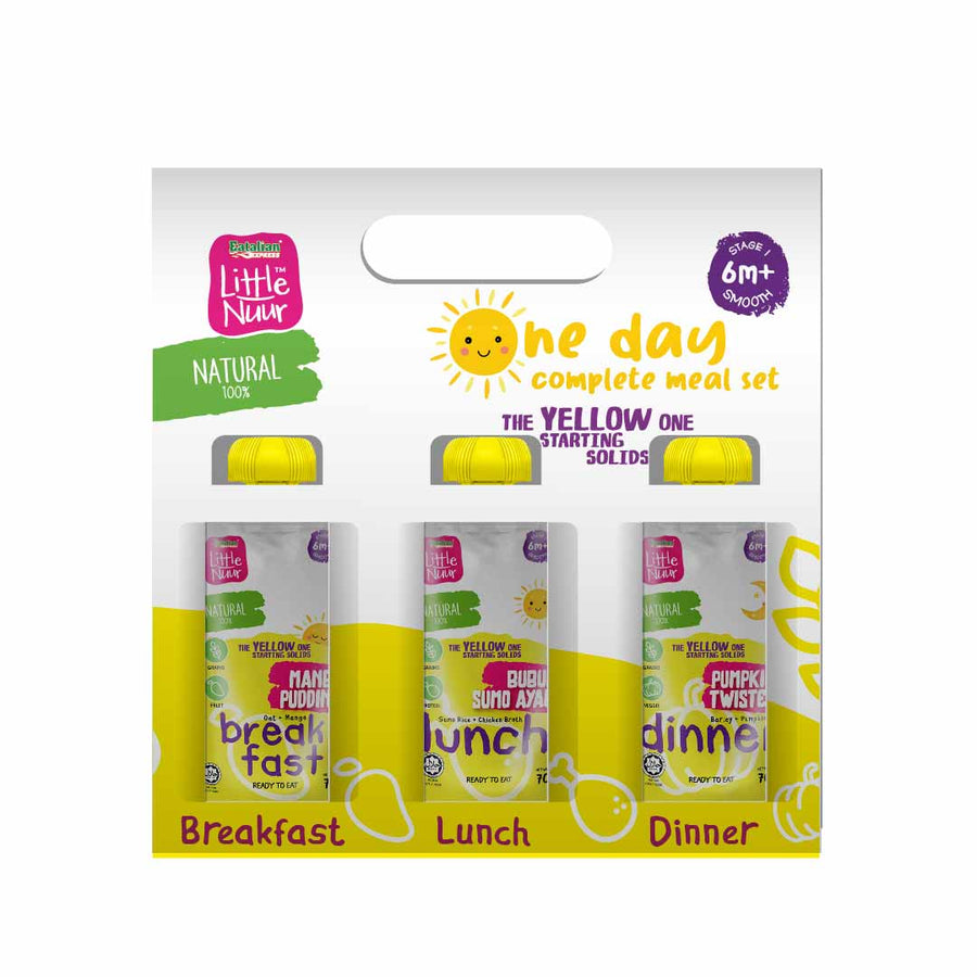 Little Nuur The Yellow One One Day Complete Meal Set, 6m+