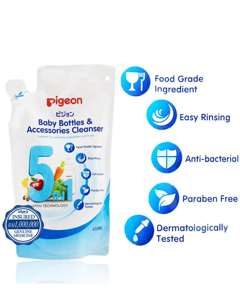 Pigeon Baby Bottles & Accessories Cleanser Refill 3 in 1 Set