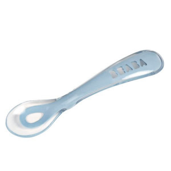 Beaba Ergonomic 2nd Age Silicone Spoon-Blue