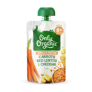 Only Organic Carrots Red Lentil & Cheddar 120g