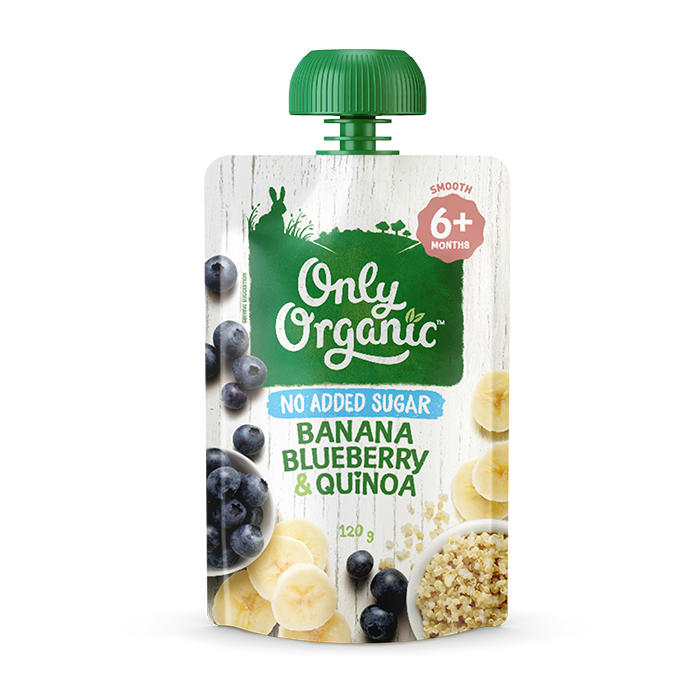 Only Organic Banana Blueberry & Quinoa 120g