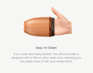 HE OR SHE Ultra Wide Neck Baby Bottle 5oz/ 160ml (0-3m)- Black
