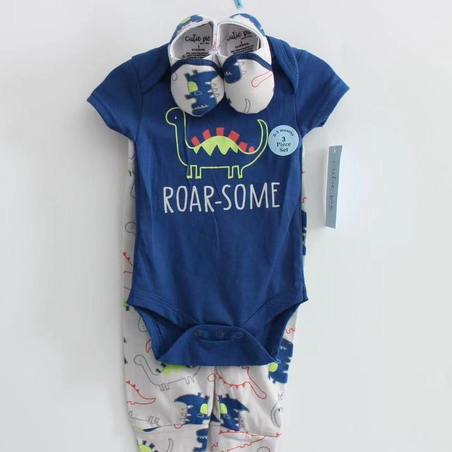 Earth Bebe Romper With Pant & Shoe Set 0-3 months – image 1