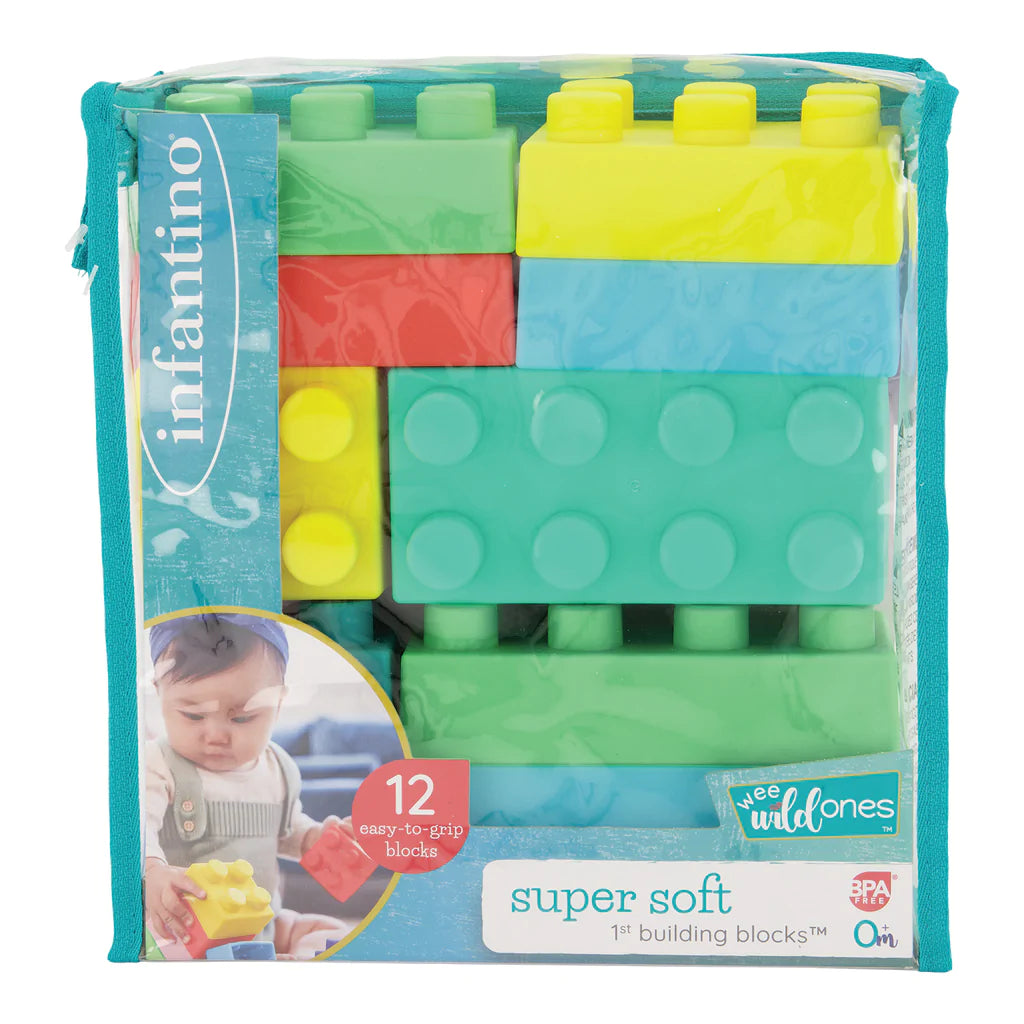 Infantino Super Soft 1st Building Blocks- 12 Pieces (F315058)