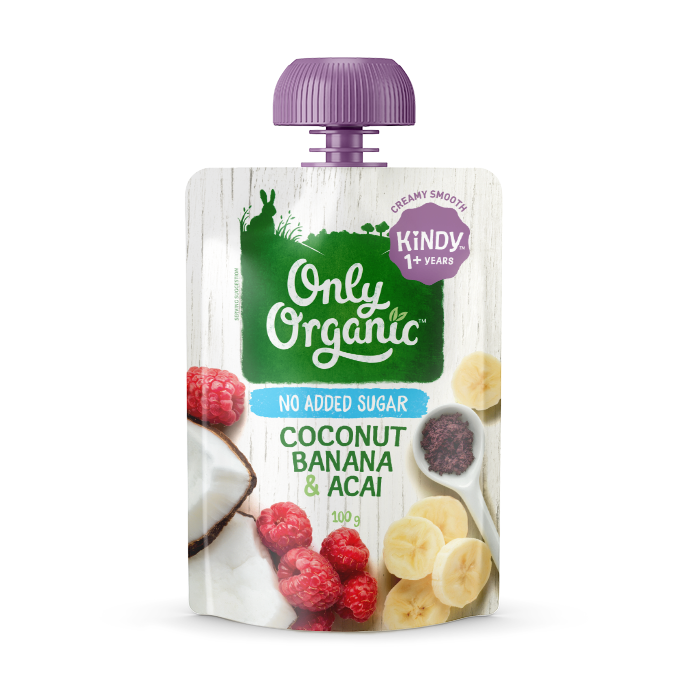 Only Organic Coconut Banana & Acai 100g