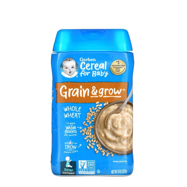 Gerber Grain & Grow 2nd Food Baby Cereals Whole Wheat 8oz
